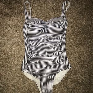 Bond-eye Australia Ribbed Blue Striped Swimsuit